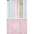 thumbnail image 1 of BSDHOME Polyester 5x7ft Light Multi Color Wood Wall Pink Wood Floor Photography Studio Backdrop Background, 1 of 2