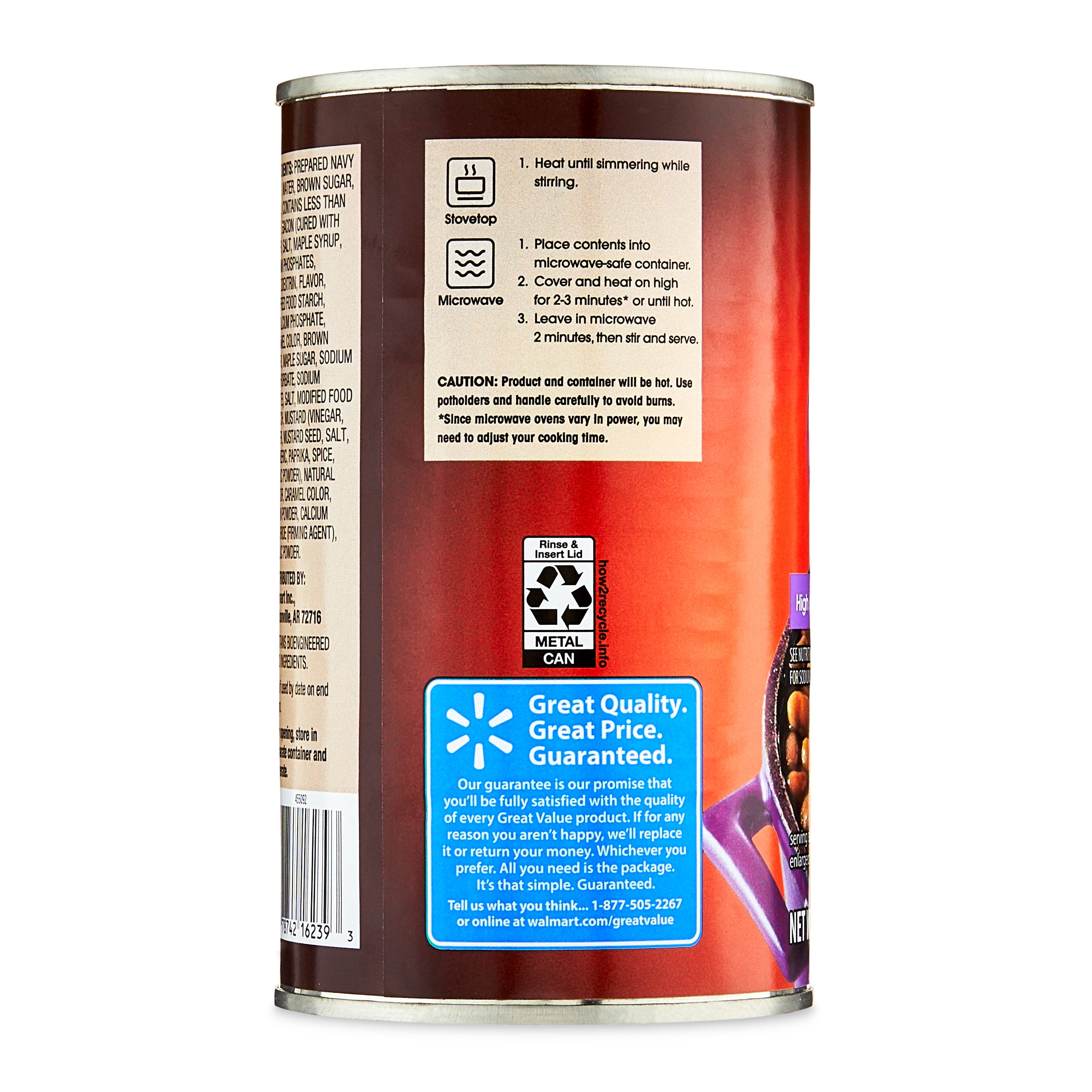 (12 pack) Great Value Maple Cured Bacon Baked Beans, 28 oz
