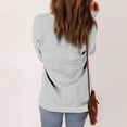 thumbnail image 5 of Kagetolytai Womens Tops Womens Casual V Neck Sweatshirt Loose Soft Long Sleeve Pullover Tops Solid Shirts With Side Pockets Plus Size Tops for Women Light Gray XL, 5 of 7