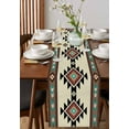 thumbnail image 2 of Southwest Geometric Table Runner Brown Mexican Aztec Boho Tribal Tablerunners 13 x 60 Inch, Table Decorations Tabletop Scarf for Summer Gathering Holiday Farmhouse Kitchen Dining Decor, 2 of 6