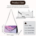 thumbnail image 6 of TSOVTHRID Pink Purple Marble Texture Women's Clutch Purses Ladies Party Handbag Evening Bag Elegant Envelope Bag for Formal Wedding Party Cocktail Prom with Chain Strap, 6 of 7