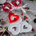 thumbnail image 3 of Hollow Heart Shape Silicone Lollipop Molds Easter Bunny Rabbit Snowmen Chocolate Candy Cheese Mould Cake Decorating Tools, 3 of 5