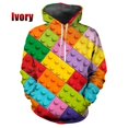 thumbnail image 3 of Sudadera con capucha con estampado 3D de bloques de construcción divertidos para niños y mujeres, 3 of 5