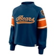 thumbnail image 4 of Women's Fanatics Navy Chicago Bears Oversized Hometown Toss Sweep Mock Neck Pullover, 4 of 5