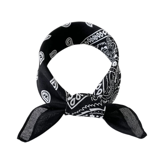 Bbyeadc Bandanas for Women Rapper Regular Fit Silk Scarf Casual Spring Men's Thin Cycling Mask,Black(One Size)