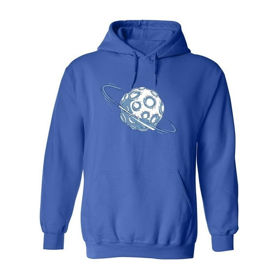 A Planet With Craters And A Ring Hoodie Men -Image by Shutterstock, Male Large