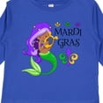 thumbnail image 4 of Inktastic Mardi Gras Mermaid with Harp and Beads Boys or Girls Long Sleeve Toddler T-Shirt, 4 of 5