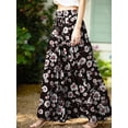 thumbnail image 2 of Cueply Long Skirts for Women Pleated Elastic High Waist drawstring Tiered Maxi Skirt with Pockets, 2 of 7