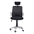 thumbnail image 3 of Silla de Oficina Gerencial con respaldo ergonómico, cabecera Negro y Blanco, 3 of 8