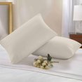 thumbnail image 2 of White Swan Lumbar Pillow Covers 20x12 Inch Set of 2, Farmhouse Solid Beige Color Modern Art Waterproof Outdoor Pillow Covers, Decorative Cushion Pillowcases for Couch, Sofa, Bed, Garden, Patio, 2 of 9