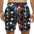 thumbnail image 6 of Brnmxoke Mens American Flag Quick Dry Swim Trunks 5 Inch Swimming Trunks Board Shorts Breathable Athletic Swimwear with Pockets Multicolor,S, 6 of 7