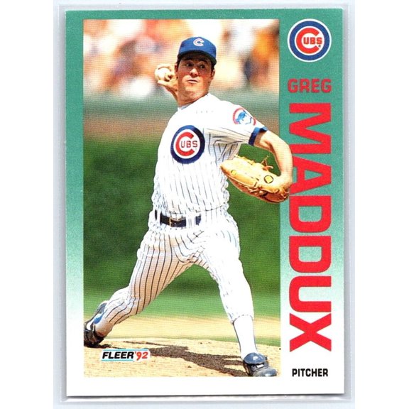1992 Fleer Greg Maddux #386 Chicago Cubs Baseball Card Near Mint Or Better