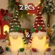 thumbnail image 1 of 1 ~ 5 uds LED brillante Gnomo lentejuelas muñeco sin rostro regalo decoraciones navideñas 2024 luz nocturna hogar adorno de árbol de Navidad Año Nuevo（2pc Red Green as picture, 1 of 5