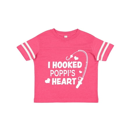 

Inktastic I Hooked Poppi s Heart with Fishing Rod Gift Toddler Boy or Toddler Girl T-Shirt