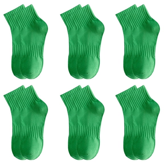 TELOLY 6Pairs Mens Ankle Socks9-13Mens Ankle Socks Size 9-11 Men's Socks ,Green1
