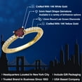 thumbnail image 2 of Gem Stone King 14K Two Tone Gold Red Rhodolite Garnet and Lab Grown Diamond Engagement Ring for Women | 0.71 Cttw | Heart Shape 5MM | Gemstone January Birthstone | Size 9, 2 of 6