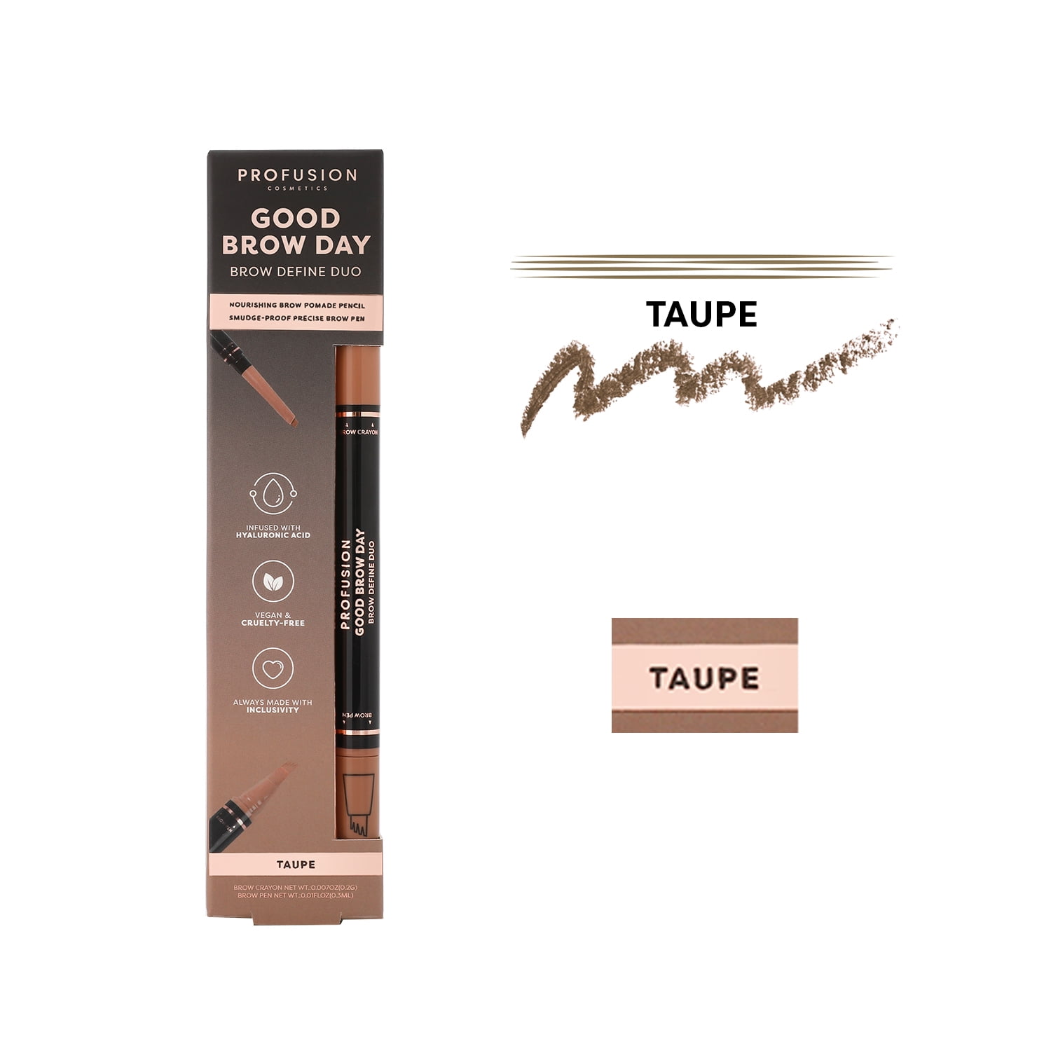 Profusion Cosmetics Good Brow Day - Brow Define Duo - Taupe