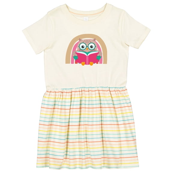 Inktastic Book Lover Owl Reading Librarian Girls Toddler Dress