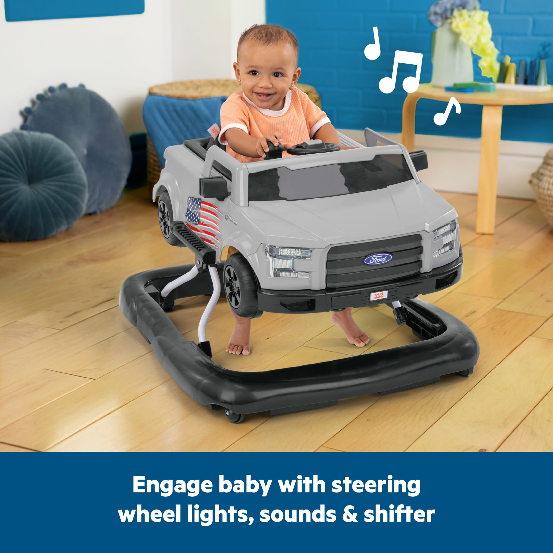 Bright Starts Ways to Play Walker - Ford F-150, All American, 4-in