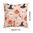 thumbnail image 3 of AuroraX Ghost Throw Pillow Covers Pink Halloween 18x18 Inch Decorative Pillow Covers Indoor Hypoallergenic Minimalist Pumpkin Cushion Cover Livingroom,Room Decor, 3 of 6