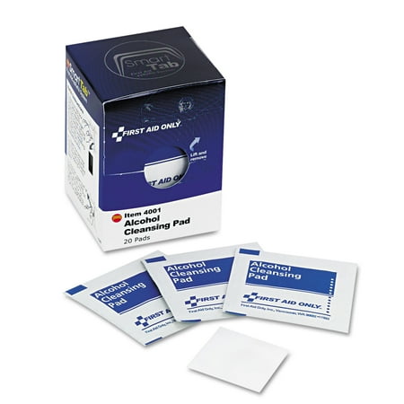 First Aid Only Alcohol Cleansing Pads, 20/Box