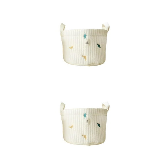 pitrice Sac de Rangement en Coton Mignon Dessin Animé de Remplacement Couche d'Allaitement Jouet Nouveau-Né Tout-Petit Seau de Rangement Pochette Poche Organisateur Type 4 Petit 2Ensemble