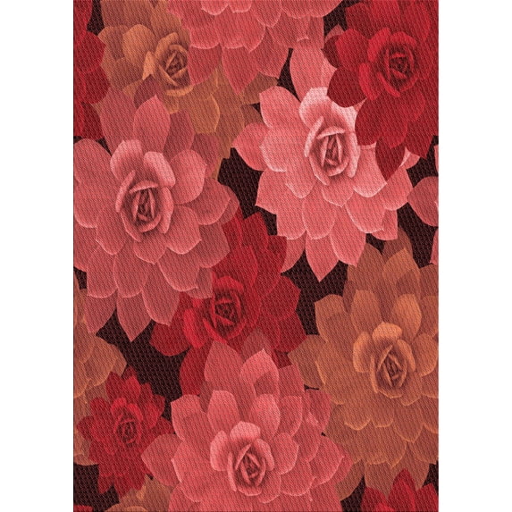 Ahgly Company Indoor Rectangle Patterned Love Red Area Rugs, 3' x 5'