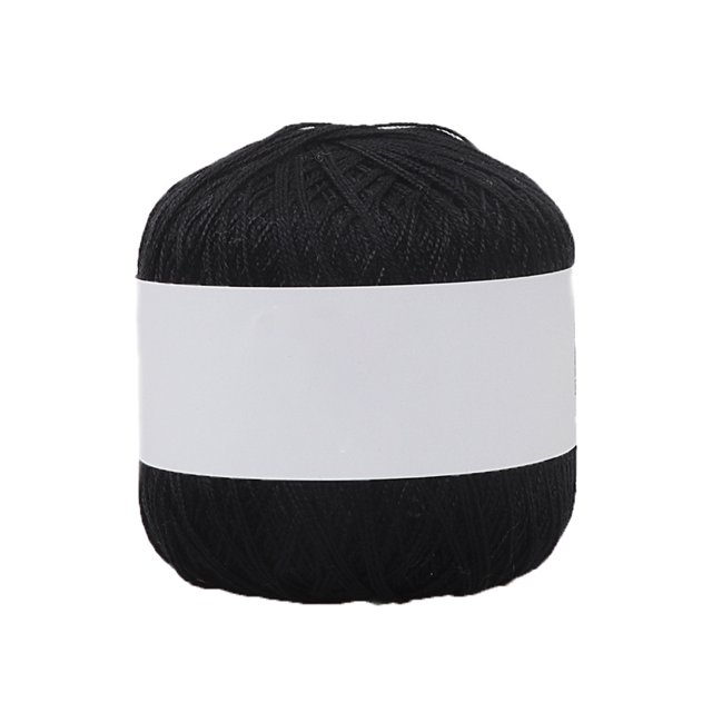 Yuarrent Hilo de tejer hilo de ganchillo de algodón bordado ropa suéter tapiz línea de tejido DIY accesorio tejido hilo de algodón Tela de costura y artesanía negro Yuarrent HA5621-05B
