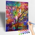 thumbnail image 2 of JYLMOOD Paint by Numbers Kit for Adults Beginner with Wooden Frame, Easy DIY Tree Oil Painting Kits On Canvas for Gift Home Wall Decor 12x16 Inch, 2 of 7