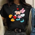 thumbnail image 1 of Disney Mickey and Minnie 100% Cotton T-shirt Cute Women's Top O-Neck Summer Kawaii Mickey Mouse Casual Tee Free ShippingS Gao Jinjia LED, 1 of 2