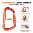 thumbnail image 4 of KFFKFF 12.7mm Steel-Core Climbing Lanyard, 16ft Length with Alloy Snap Hook & Aluminum Carabiner, 30KN Tension Rating for Arborist Safety, Tree Climbing Gear, 4 of 9