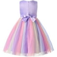 thumbnail image 4 of KAWELL Flower Girls Sequence Sequin Rainbow Tulle Wedding Party Dress Bridesmaid Birthday Pageant Ball Gown, 4 of 7