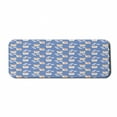 thumbnail image 1 of Cat Computer Mouse Pad, Repetitive Maneki-Neko Motifs Japanese Inspired, Rectangle Non-Slip Rubber Mousepad Large, 31" x 12" Gaming Size, Azure Blue Dark Pink, by Ambesonne, 1 of 2