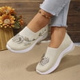 thumbnail image 5 of Willtoo Women's Butterfly Embroidered Loafers Breathable Knitted Mesh Slip-on Loafers Lightweight Comfortable Casual Sneakers Orthopedic Walking Shoes with Arch Support, 5 of 5