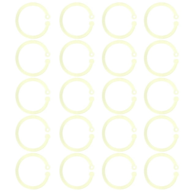 Plastic Rings, 20 Pieces Book Rings Textured Elegant Widely Used Transparent Color For Document For Cards For Notebook Pink,Yellow,Green,Blue