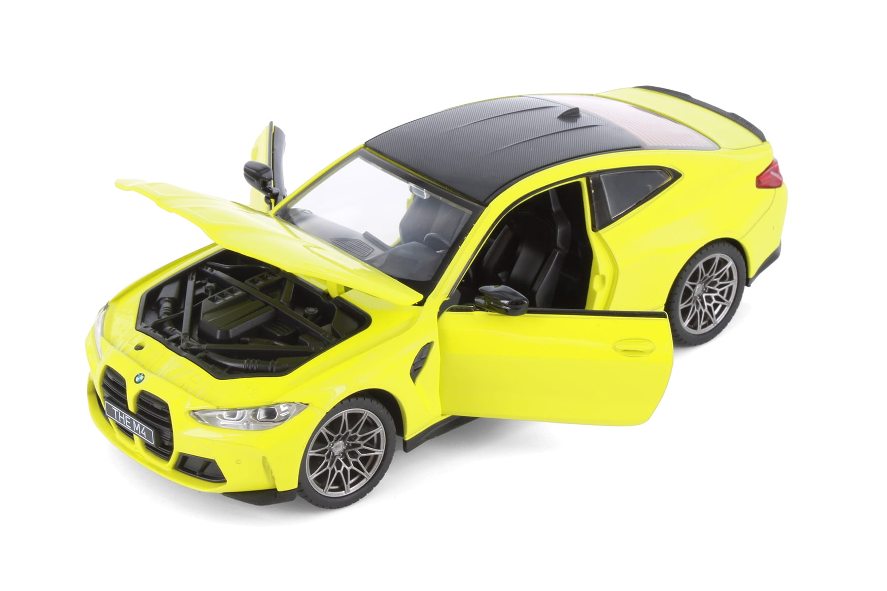 BMW M4 Compact Executive Car, Yellow - Showcasts 68280D - 1/24 Scale Diecast Model Car