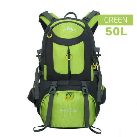 40 50 60L Outdoor Backpack Durable Hiking Trekking Mountaineering Bags Waterproof Camping Climbing Fishing Hunting Backpacks(green 50L)