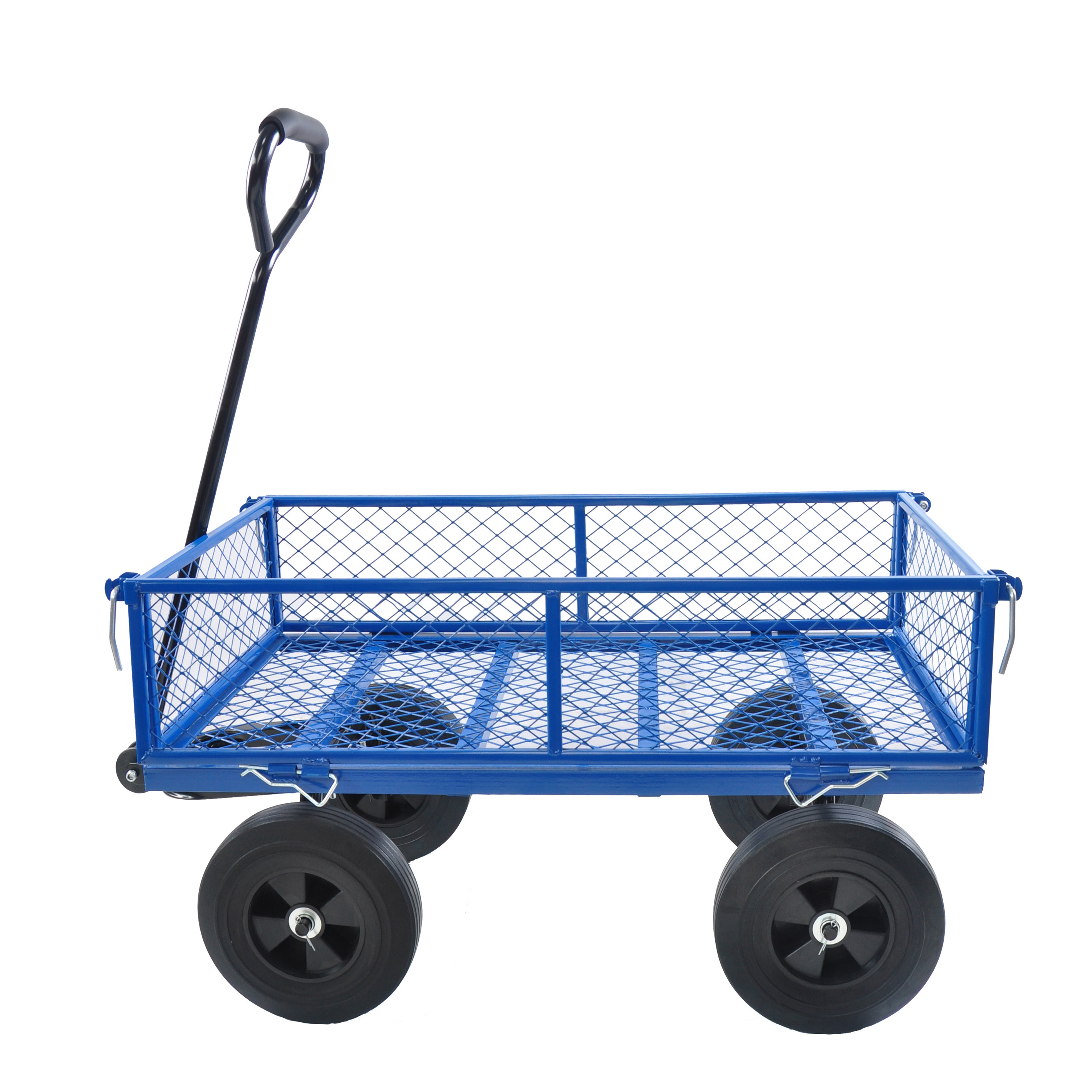 Multi-Functional Garden Dump Cart with Spacious Bed, Solid Tires, Heavy-Duty Steel Frame, Versatile Utility Wagon for Gardening Farming Yard Work