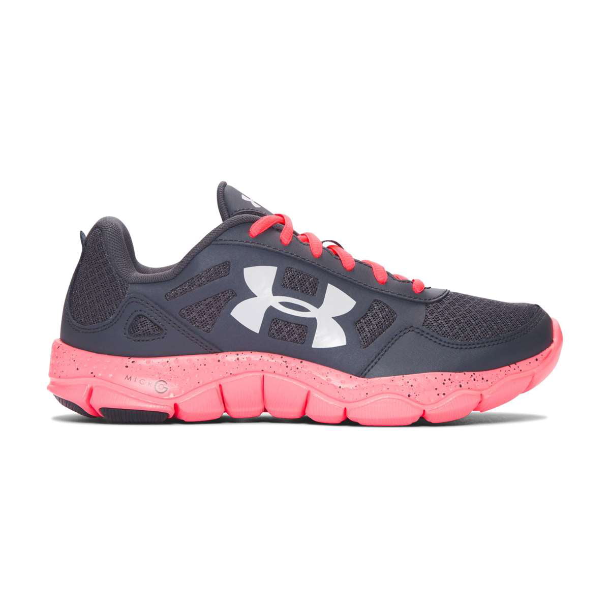 Under Armour Micro G Engage 2 Mens Black Running Road Sports Shoes Trainers 