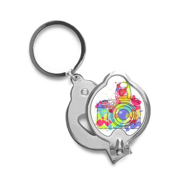 Graffiti Street Culture Colorful Camera Finger Nail Clippers Scissor Stainless Steel Cutter