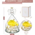 thumbnail image 2 of Preserved Rose in Angel Glass Real Rose Eternal Flower Gifts for Valentines Day Anniversary Mothers Day Birthday Thanksgiving(Teal Blue), 2 of 5