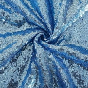 Valentina Textile Inc Sequin Fabric Glitter Embroidery Fabric by The Yard Material for DIY Sewing Curtain Backdrop Tablecloth Table Linen Runner Clothes (1 Yard, Baby Blue)