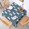 thumbnail image 2 of Poodle Dog and Footprint Square Tablecloth,Waterproof Square Table Cover,Wipeable Spillproof Washable Table Cover for Home Kitchen Party Decor 42"X42"(107x107cm), 2 of 6
