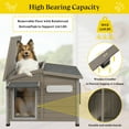 thumbnail image 3 of Gowoodhut 43" L Dog House Outdoor, Large Wooden Dog Kennel Indoor with Window, 3 of 9