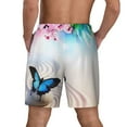 thumbnail image 4 of Daiia Butterfly In Blossoms Zen Mens Swim Trunks Swim Shorts Quick Dry Swim Shorts with Mesh Lining Pockets-Large, 4 of 9