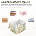 thumbnail image 6 of Yayeee Collapsible Cube Storage Bin with Lid Fabric Closet Decorative Basket with Handles, Colorful Wildflowers, 6 of 7
