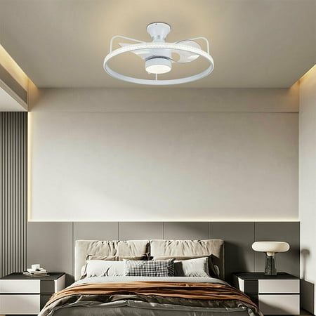 

Ceiling Fans Ceiling Fan Light Ceiling Lamp Modern Simple Creative Low Profile Ceiling Fan For Indoor And Outdoor Space Indoor Bedroom Living Room Dining Restaurant Bar Hotel Shopping Mall Cafe White