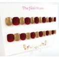 thumbnail image 2 of Burgundy Sparkle Matte Squoval Press-On Nails By The Nail House NH - 24 Pieces, 2 of 3