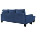 thumbnail image 4 of Passion Furniture Home Indoor Cushioned Tufted Couch Modern Conversation Furniture Jessica 77 in. W Flared Arm Velvet L, 4 of 5