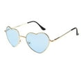 thumbnail image 2 of Blue Heart Shape Sunglasses Polarized Sunglasses for Women Aviator Sunglasses AC+Metal Trendy Designer Mirrored UV Protection Sun Glasses One Size, 2 of 2